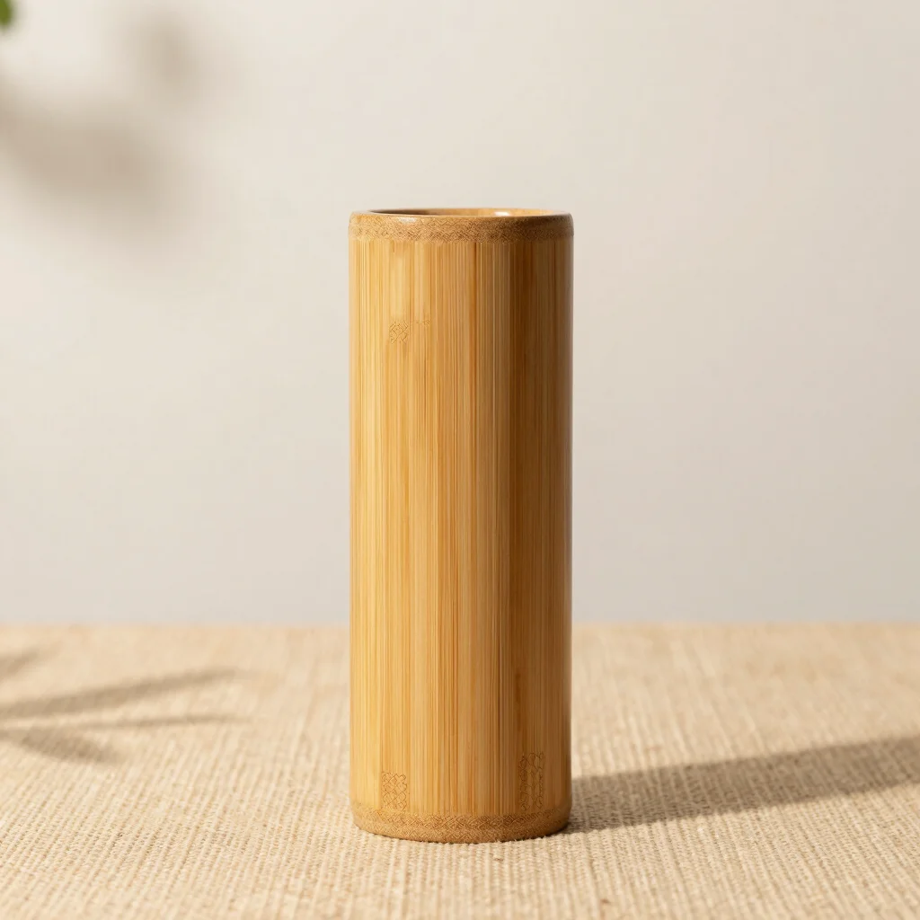Insulated Bamboo & Steel Flask